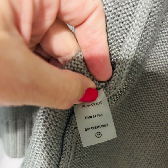 Ivanka Trump Gray Knit Open Side Zip Cardigan Sweater Small Casual Business - Picture 5 of 5